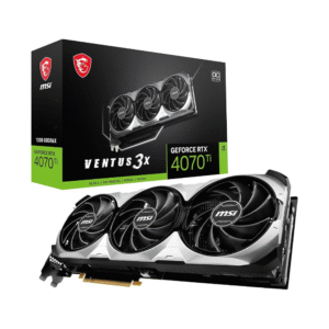 MSI Geforce RTX 4070 Ti Ventus 3X OC 12GB GDDR6X ( RTX-4070-TI-VENTUS-3X-12GB-OC) Graphics Card (Pre-owned)