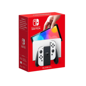 Nintendo Switch Console 32GB White Joy Con, Version 2 with 128 GB Micro SD Card (Pre-owned) (Full set replaced with White Housing Shell)
